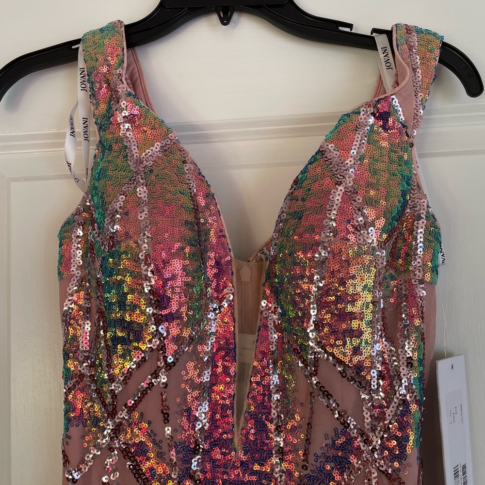 Jovani Sequin Mini Dress 4 NEW NWT Prom - Picture 6 of 6